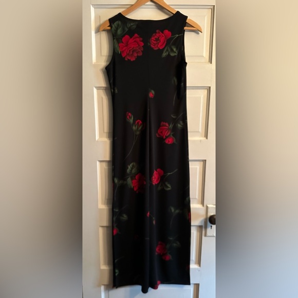 Vintage G.A.S. Floral Long Sleeveless Dress - Picture 1 of 4